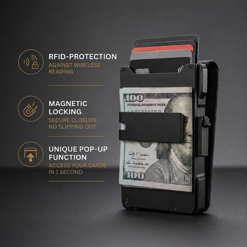 Shopnixly MagVault® Minimalist Wallet - Maximum Capacity. Minimal Footprint.