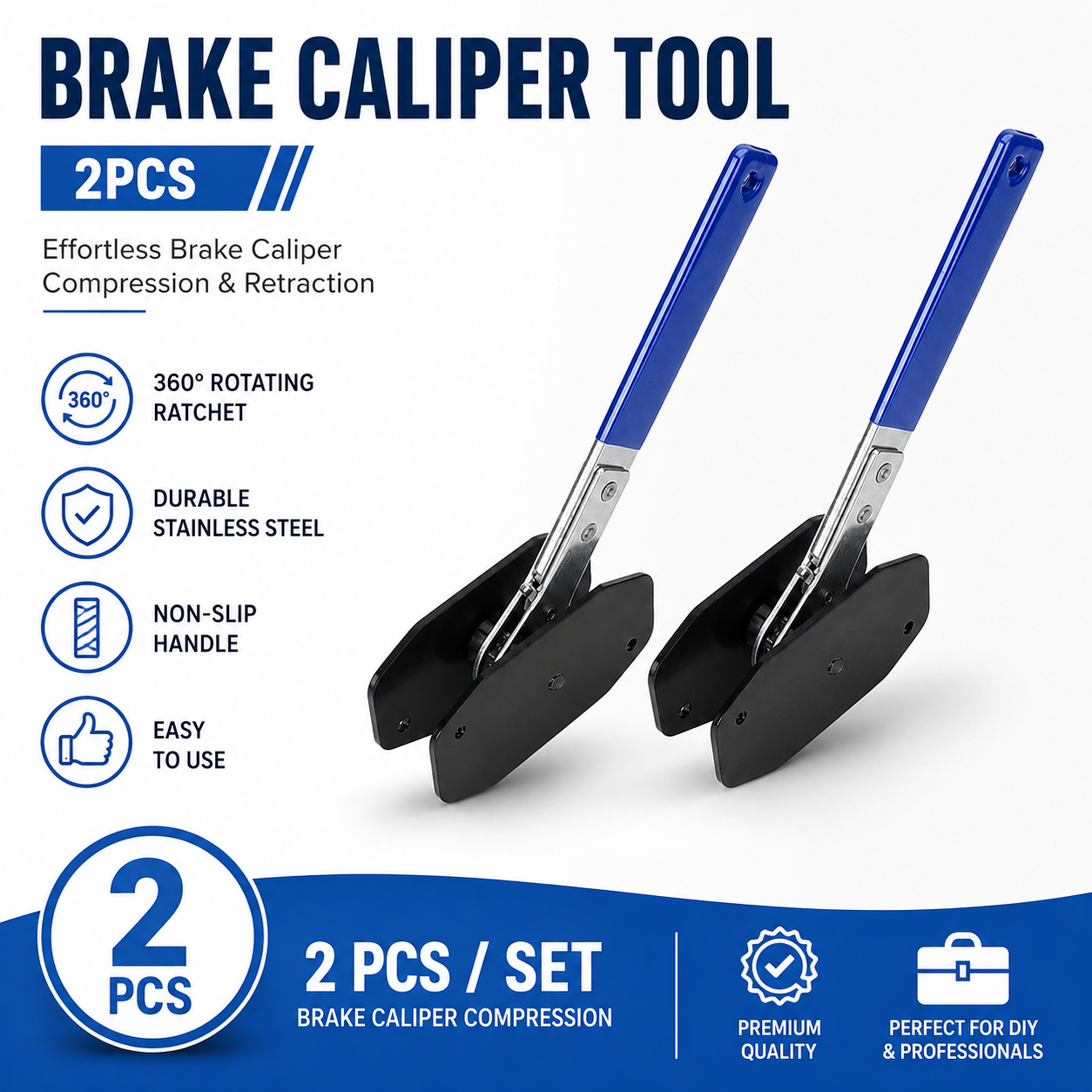 🚗 360° Rotating Ratchet Brake Caliper Tool