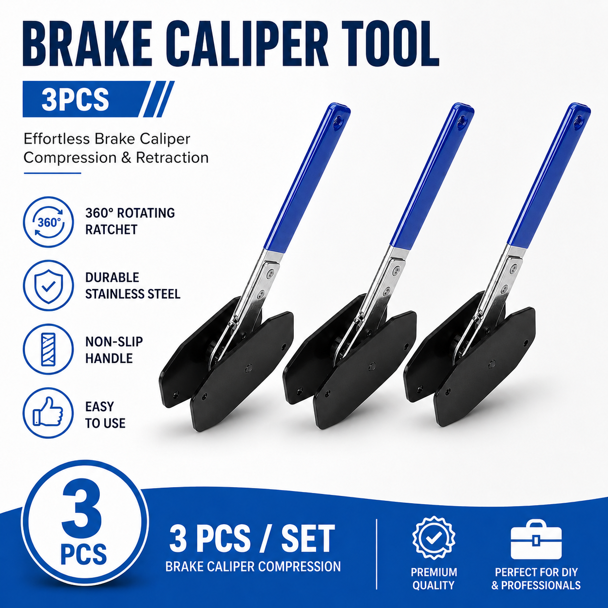🚗 360° Rotating Ratchet Brake Caliper Tool