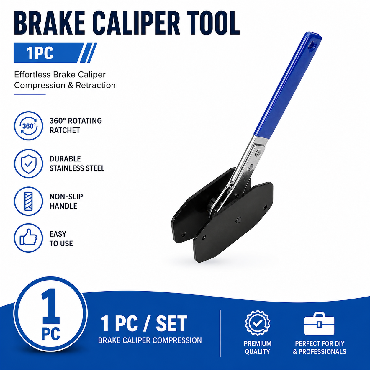 🚗 360° Rotating Ratchet Brake Caliper Tool